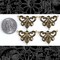 Antiqued Brass Lily Three way Connectors - Set of Four - XXX - AB-3C10